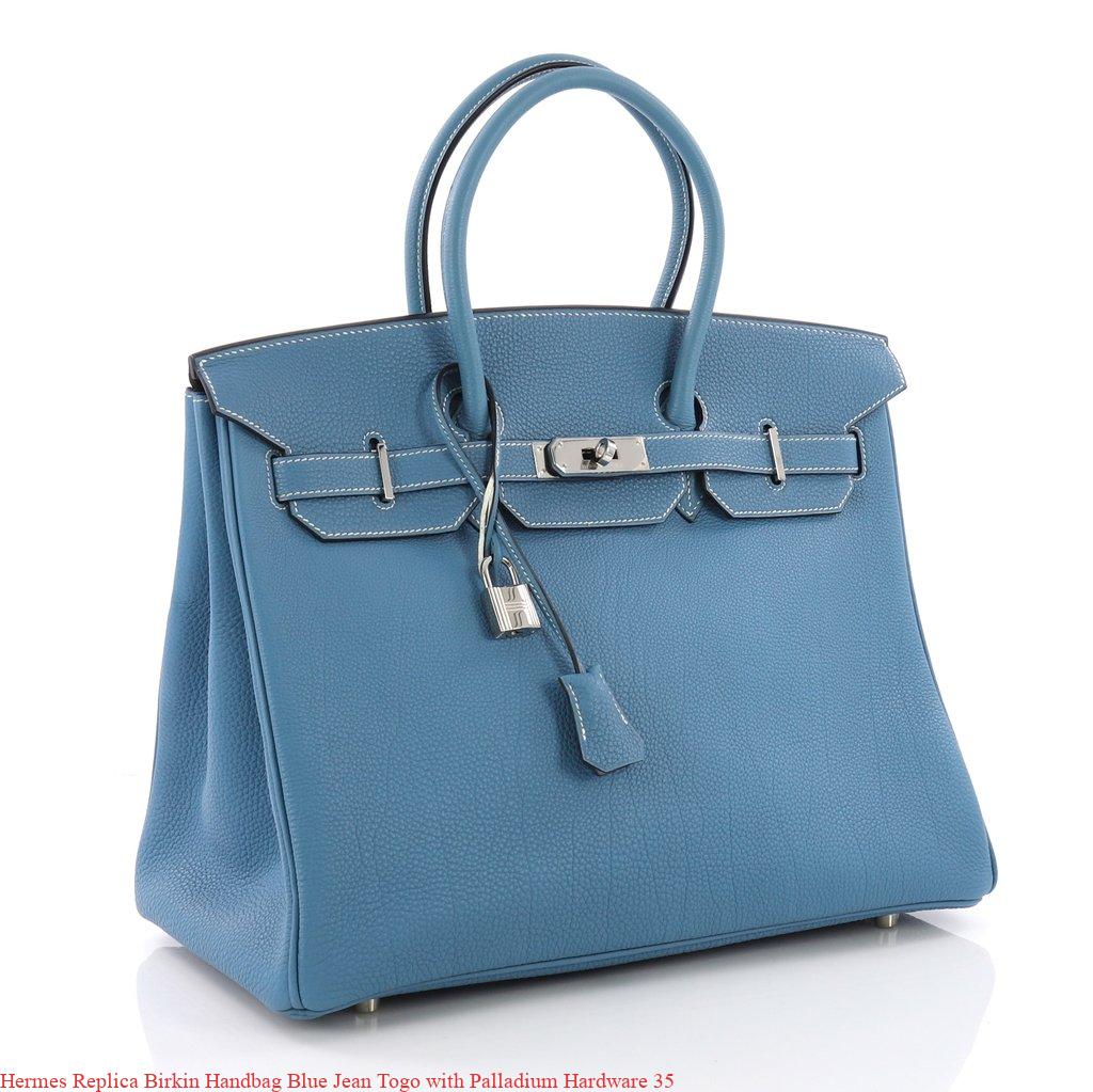 Hermes Replica Birkin Handbag Blue Jean Togo with Palladium Hardware 35 – Hermes Replica ...